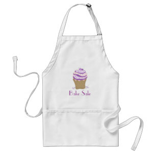 Lila Wirbel-Cupcake - Backverkauf Schürze