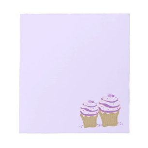 Lila Wirbel-Cupcakes Notizblock