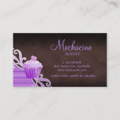 Lila Wirbel des Bäckereikleinen kuchens Visitenkarte (Rückseite)