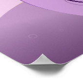 Lila Wirbel Geburtstagsbanner Poster (Ecke)