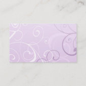 Lila Wirbel Hochzeitsplattform Platzkarte (Rückseite)