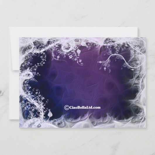 Lila Wirbel Junggeselinnen-Abschied Einladung (Rückseite)