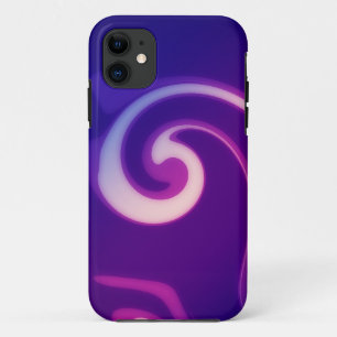 Lila Wirbel Kunstmalerei iPhone 11 Hülle