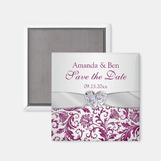 Lila Wirbel mit Blumenmotiv speichern Magnet (Vorderseite/Rückseite)