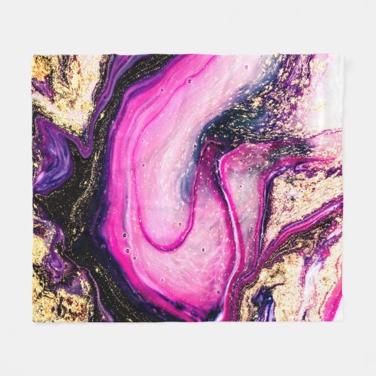 Lila Wirbel mit Glitzer Fleecedecke (Vorderseite (Horizontal))