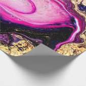 Lila Wirbel mit Glitzer Geschenkpapier (Ecke)