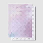 Lila Wirbel mit türkisfarbener Touch Pergament Einladungen (Versetzt (Einladung))