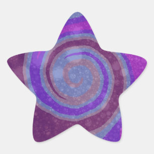 Lila Wirble Star-Aufkleber Stern-Aufkleber
