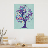 Lila Wirbler Baum Poster (Küche)