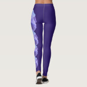 Lila Wisconsin Staat Blume Holz Violet Leggings (Rückseite)