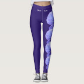 Lila Wisconsin Staat Blume Holz Violet Leggings (Vorderseite)