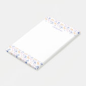 Lila Wissenschaftsmoleküle - Biologie - Symbole Post-it Klebezettel (angewinkelt)