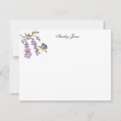 Lila Wisteria Aquarell Dankeskarte (Vorderseite)