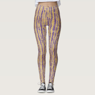 Lila Wisteria Blossom Blumenmuster Leggings