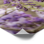 Lila Wisteria Blume Art Bibelverse Poster (Ecke)