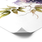 Lila Wisteria Blume Art Print Poster (Ecke)