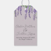 Lila Wisteria Blume auf dem Parco delle camelie Lo Geschenkanhänger (Rückseite)