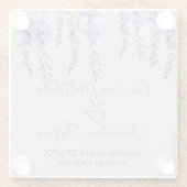 Lila Wisteria Blume auf dem Parco delle camelie Lo Glasuntersetzer (Rückseite)