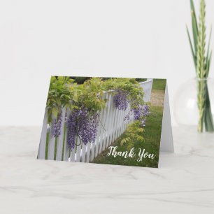 Lila Wisteria Blume Danke Note Card