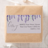 Lila Wisteria Blume Elegante Lavendel Anschrift (Insitu)