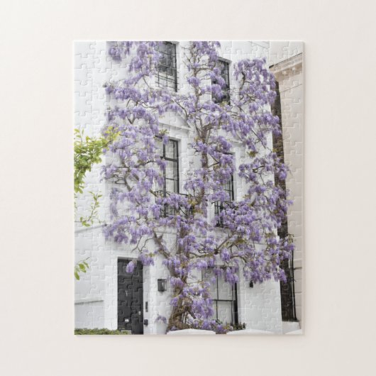 Lila Wisteria Blume Kensington Chelsea London Puzzle (Vertikal)