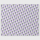 Lila Wisteria Blume Muster Violett Hintergrund Geschenkpapier (Flach)