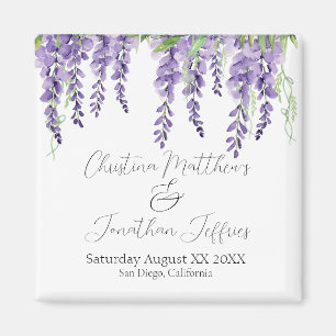 Lila Wisteria Blume on Elegante Magnet