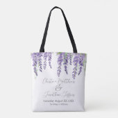 Lila Wisteria Blume on Elegante Tasche (Rückseite)