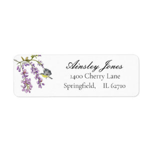 Lila Wisteria Blume Wasserfarbe