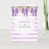 Lila Wisteria-Blumenbaum QR-Code Hochzeit Einladung (Vorderseite)