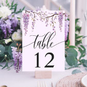 Lila Wisteria Branch Tischnummer