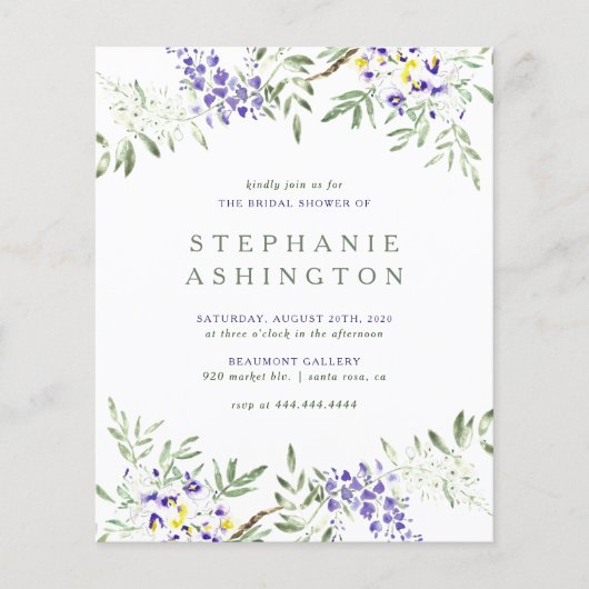 Lila Wisteria Brautparty (Vorderseite)