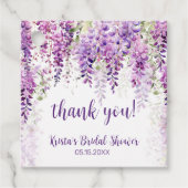 Lila Wisteria Brautparty Geschenkanhänger (Vorderseite)
