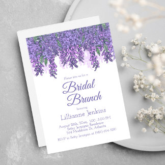 Lila Wisteria Bridal Brunch Dusche Einladung