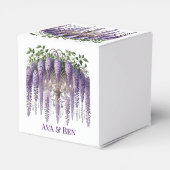 Lila Wisteria Chandelier Wedding Geschenkschachtel (Rückseite)