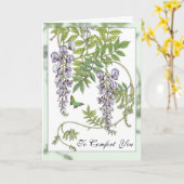 Lila Wisteria Comfort and Sympathy Card Karte (Gelbe Blume)