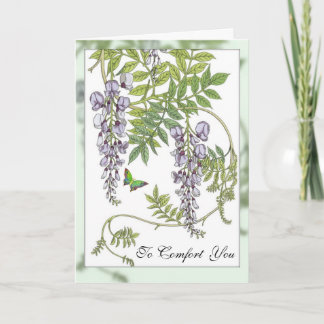 Lila Wisteria Comfort and Sympathy Card Karte