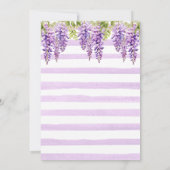 Lila Wisteria Floral Tree Wedding Save The Date (Rückseite)