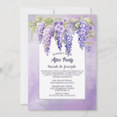 Lila Wisteria Floral Wedding After Party Einladung (Vorderseite)