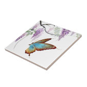 Lila Wisteria Flowy Blume Butterfly Fliese (Seite)