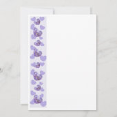 Lila Wisteria Heart Design Einladung (Rückseite)