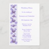 Lila Wisteria Heart Design Wedding Menu Menükarte (Vorderseite)