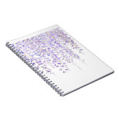 lila Wisteria in blühender Wasserfarbe 2021 Notizblock (Rechte Seite)