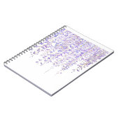 lila Wisteria in blühender Wasserfarbe 2021 Notizblock (Linke Seite)