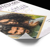 Lila Wisteria Lace Wedding Willkommenszeichen Poster (Ecke)