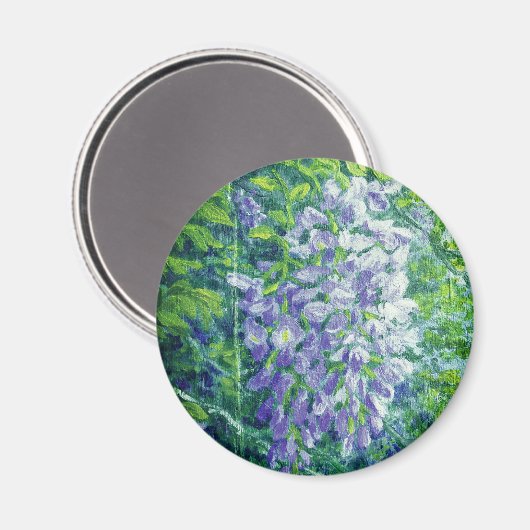 Lila Wisteria Magnet (Vorderseite/Rückseite)