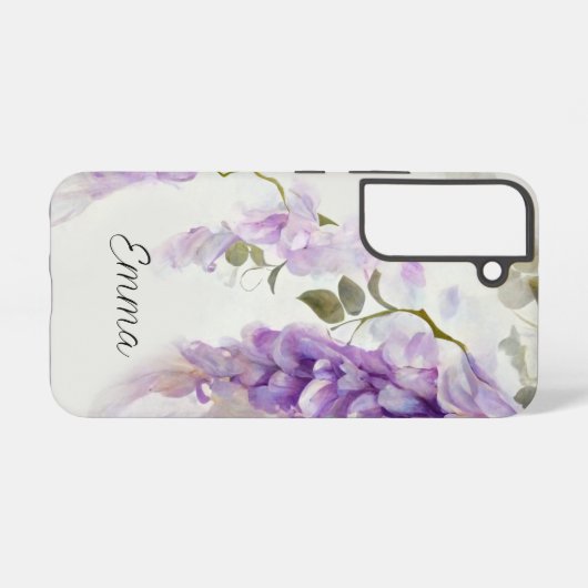Lila Wisteria Painterly Samsung Galaxy Hülle (Rückseite (Horizontal))