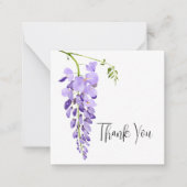 Lila Wisteria Personalisiert Danke Note Card Mitteilungskarte (Vorderseite)