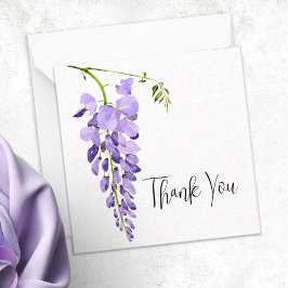 Lila Wisteria Personalisiert Danke Note Card Mitteilungskarte