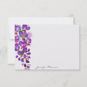 Lila Wisteria personalisiert Mitteilungskarte (Vorderseite)